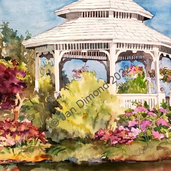 Watercolor Painting, Signed Original Art, One-of-a-Kind - Spring Wall Decor - Picture 3 of 4